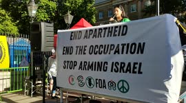 Stop Arming Israel! - Protest of the last 3 days Israel has killed at least 44 Palestinians in Gaza, London, UK