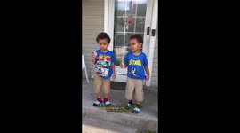 It feels like 30,000 degrees out here. The sun didn’t do this. The devil did. Says 4yr old twin boys.