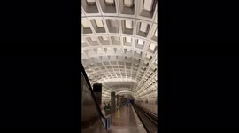 Heavy rain leaks into Washington D.C. metro station