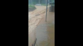Destructive power of flash floods as storm Mulan hits Vietnam