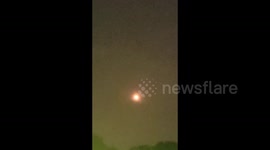 Starlink satellite caught on camera from Meadowlea Village, FL, USA