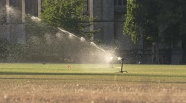 UK heatwave: As hosepipe bans kick in, Cheltenham College TURN ON their sprinklers