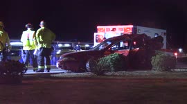 Violent Fiery Crash at Intersection Sends Two to the Hospital