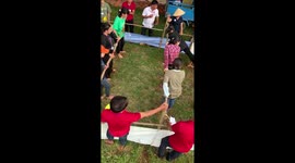 People in Vietnam play funny human version of table football
