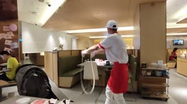 Apparently this baby is not a fan of noodle performance