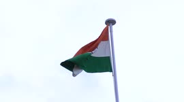 Tricolour National Flag of India flying on Azadi ka Amrit Mahotsav in India