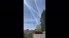 I video some strange lines in the sky could be chemtrails just did not look normal