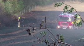 Farmers Field destroyed by fire in Watford as UK Hit by Drought and Heatwave