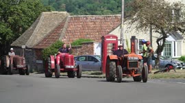 Quirky Tractor Run of vintage and modern vehicles passing through Cotswold villages