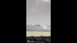 Various shots of Airplane while landing on Fort Lauderdale Airport port F.L