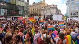 Rainbow LGBT Parade in Prague, Czech Republic