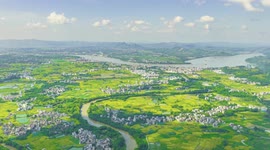 Drone Footage Of Ancient Town in Guangxi, China
