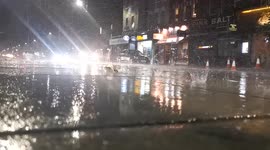 Heat broken with heavy rain deluge in London