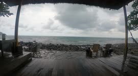 Timelapse of ocean after a storm at Lonely Beach on Koh Chang Thailand