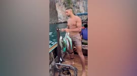 Police catch posing tourist who killed protected fish with harpoon on Thai Island