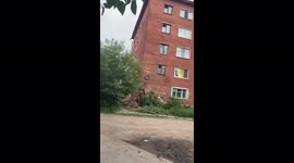 In Omsk, the wall of a five-story residential building collapsed