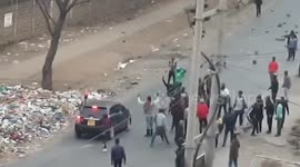 Violence erupts in Nairobi slums after presidential elections announcement in Kenya