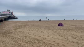 Rain storms keep people away from beaches.