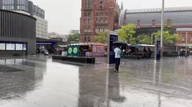 Heavy downpour in London after months of heatwaves and drought