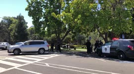 Shooting at Oakland's Lake Merritt: Police cars at scene of incident