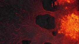 Cinematic drone footage captures enchanting shots of erupting Fagradalsfjall volcano