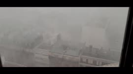 Violent thunderstorm lashes Paris