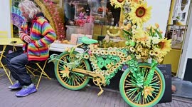 Meet Flower Bike Man - he turned 300 bicycles into colorful mobile gardens