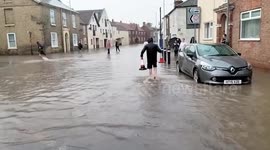 A town has been hit by severe flash flooding just days after a historic drought.