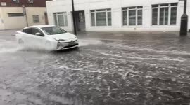 London streets turn into rivers as torrential rain and flash floods hit the capital.