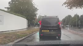 Flooding on the A1/ Bishops Avenue in London due to recent drought