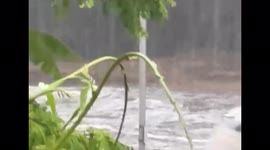 Window Footage of Extreme Flooding on the B197 in Oaklands, Welwyn Hertfordshire UK