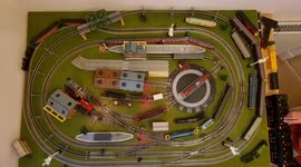 Detailed homemade model train layout made during covid lockdown