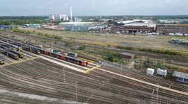 West Midlands Railway trains parked up and unused in Birmingham as rail strikes hit the United Kingdom