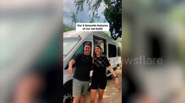Couple quit their 9 to 5 jobs to travel the world in van they renovated and transformed for 25K