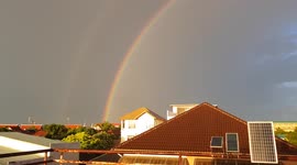 Double rainbow forms over Bangkok following days of rain