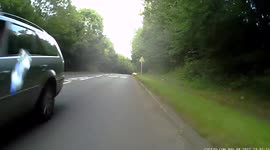 Car throws bottle at cyclist. Bottle hurled at cyclist from a car