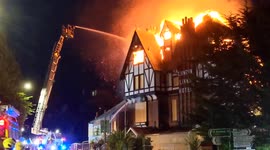 Firefighters battle huge blaze at abandoned hotel in Scotland