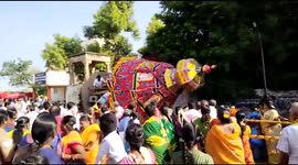 Festival float topples over crushing devotees in southern India