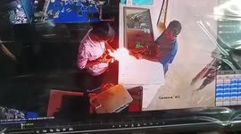 Mobile phone explodes in shopkeeper's hands in central India