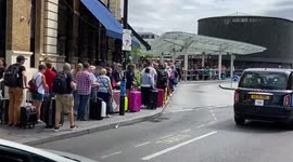 London tube strike: Huge queue at taxi rank in King’s Cross