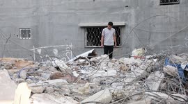 Aftermath of Israeli air strikes that killed at least 15 in the Gaza Strip