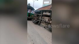 Tourist train in Mallorca crashes after driver flips the carriage, leaving eleven people injured