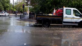 Roads flooded in Dulwich just days before a London hosepipe ban