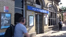 West Brompton underground station closure during 24 hour tube strike on 19 August 2022