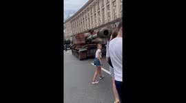 'Parade' of destroyed Russian military equipment in Ukraine's capital trolls Putin