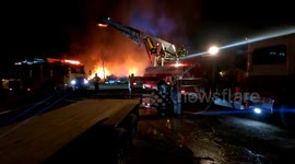 Multi alarm barn / commercial building fire Shamokin Township, Pennsylvania