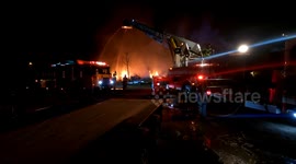 Multi alarm barn / commercial building fire Shamokin Township, Pennsylvania