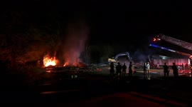 Multi alarm barn / commercial building fire Shamokin Township, Pennsylvania