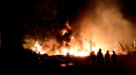 Multi alarm barn / commercial building fire Shamokin Township, Pennsylvania