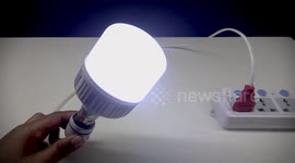 DIY master transforms old phone charger into bright LED light
